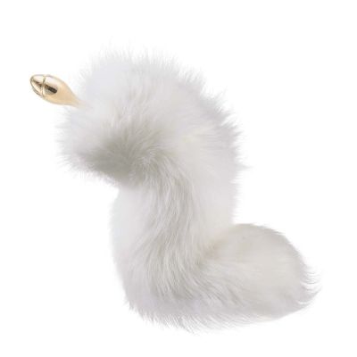 Металева анальна пробка Лисячий хвіст LOCKINK SEVANDA White Fox-Tail Anal Rose-shape Plug Металева анальна пробка Лисячий хвіст LOCKINK SEVANDA White Fox-Tail Anal Rose-shape Plug