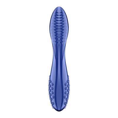 Двосторонній скляний дилдо Satisfyer Dazzling Crystal 2 Blue