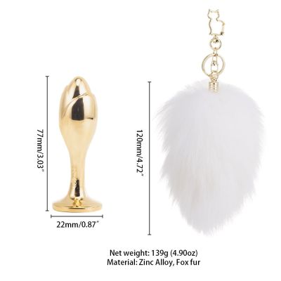 Металева анальна пробка Кролячий хвост LOCKINK SEVANDA White Bunny-Tail Anal Rose-shape Plug Металева анальна пробка Кролячий хвост LOCKINK SEVANDA White Bunny-Tail Anal Rose-shape Plug