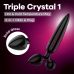 Тристоронній скляний дилдо Satisfyer Triple Crystal 1 Black