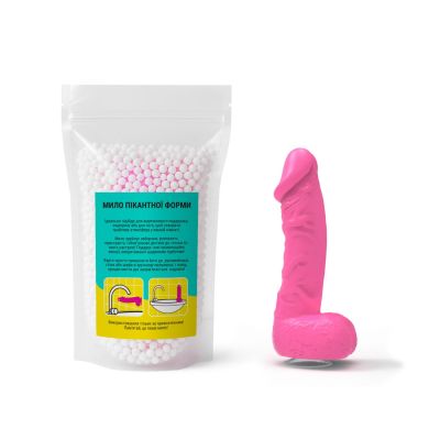 Крафтове мило-член з присоскою Чистий Кайф MEDIUM Pink, натуральне Крафтове мило-член з присоскою Чистий Кайф MEDIUM Pink, натуральне