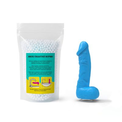 Крафтове мило-член з присоскою Чистий Кайф LARGE Blue, натуральне Крафтове мило-член з присоскою Чистий Кайф LARGE Blue, натуральне