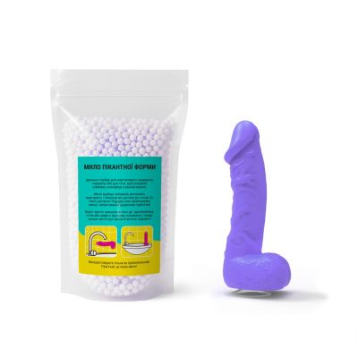 Крафтове мило-член з присоскою Чистий Кайф LARGE Violet, натуральне Крафтове мило-член з присоскою Чистий Кайф LARGE Violet, натуральне