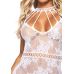 Ажурна сукня-сітка Leg Avenue Lace mini dress with cut-outs White, One size