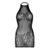 Сукня-сітка зі стразами Leg Avenue Rhinestone halter mini dress Black, відкрита спина, One Size