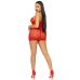Сукня-сітка зі стразами Leg Avenue Rhinestone halter mini dress Red, відкрита спина, One Size