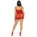 Сукня-сітка зі стразами Leg Avenue Rhinestone halter mini dress Red, відкрита спина, One Size