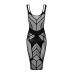 Напівпрозора сукня міді Obsessive D609 dress S/M/L, black