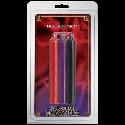 БДСМ-свічки низькотемпературні Doc Johnson Japanese Drip Candles — 3 Pack Multi-Colored БДСМ-свічки низькотемпературні Doc Johnson Japanese Drip Candles — 3 Pack Multi-Colored