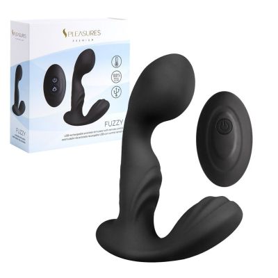 Вібромасажер простати S Pleasures Premium FUZZY, чорний, з рельєфом, 10 режимів вібрації