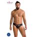 Чоловічі сліпи з вирізами Passion 041 SLIP JOE XXL/XXXL Black, екошкіра, відкриті сідниці