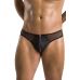 Чоловічі сліпи на блискавці Passion 042 SLIP TIMMY S/M Black, екошкіра, сітка