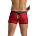 Чоловічі прозорі боксери Passion 046 SHORT PARKER L/XL Red, сітка, під леопард Чоловічі прозорі боксери Passion 046 SHORT PARKER L/XL Red, сітка, під леопард