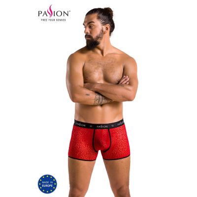 Чоловічі прозорі боксери Passion 046 SHORT PARKER S/M Red, сітка, під леопард