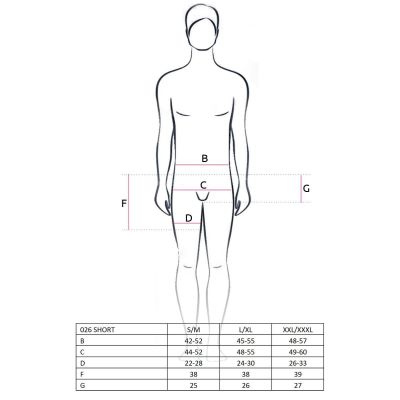 Прозорі чоловічі шортики Passion 026 SHORT black S/M