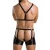 Комплект еротичної чоловічої білизни Passion 047 SET JOHN L/XL Black, труси, портупея