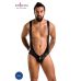 Чоловіче відкрите боді Passion 027 BRUNO L/XL Black, під латекс, на шлейках Чоловіче відкрите боді Passion 027 BRUNO L/XL Black, під латекс, на шлейках
