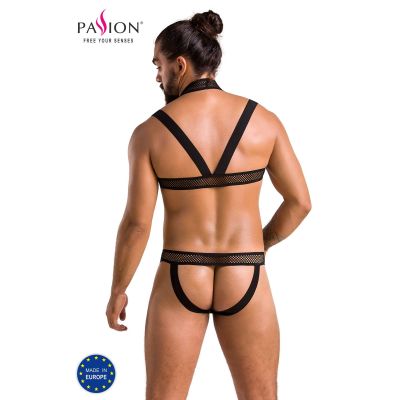 Комплект чоловічої білизни з кріпленнями Passion 043 JACOB XXL/XXXL Black, труси, шлейки