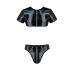 Комплект чоловічої білизни під латекс Passion 057 SET PETER L/XL Black, кроп-топ, стринги