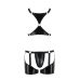 Комплект еротичної чоловічої білизни Passion 047 SET JOHN XXL/XXXL Black, труси, портупея