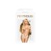 Трусики-тонг Penthouse Dangerous Darling L/XL White, мереживо, висока посадка, виріз спереду, бантик Трусики-тонг Penthouse Dangerous Darling L/XL White, мереживо, висока посадка, виріз спереду, бантик
