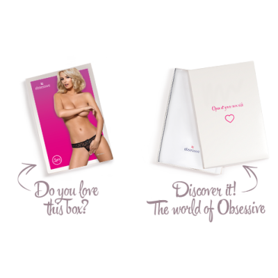 Мереживні танги з доступом Obsessive 837-THC-1 S-M, чорні Мереживні танги з доступом Obsessive 837-THC-1 S-M, чорні