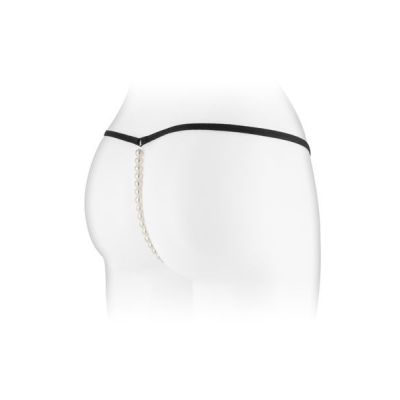 Трусики-стрінги з перлинною ниткою Fashion Secret VENUSINA Black