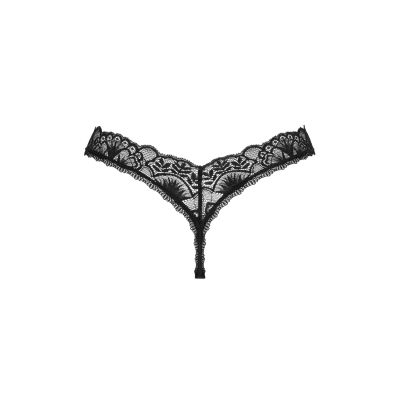 Мереживні стрінги Obsessive Donna Dream thong M-L Black, низька посадка
