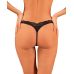 Мереживні стрінги Obsessive Donna Dream thong XL-2XL Black, низька посадка