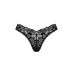 Мереживні стрінги Obsessive Donna Dream thong XL-2XL Black, низька посадка