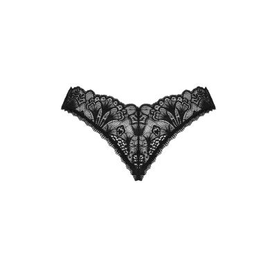 Мереживні стрінги Obsessive Donna Dream crotchless thong M-L Black, відкритий доступ Мереживні стрінги Obsessive Donna Dream crotchless thong M-L Black, відкритий доступ