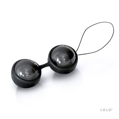 Вагінальні кульки LELO Luna Beads Noir Black, зміщений центр ваги, діаметр 2,9 см, 2х37 г 