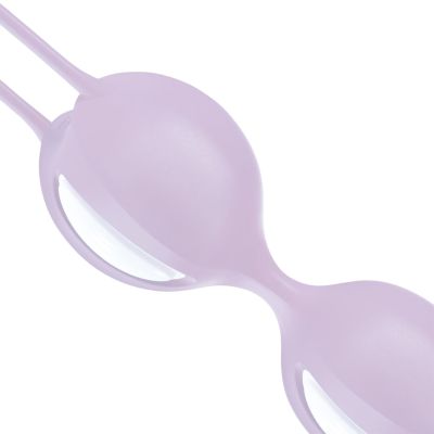 Вагінальні кульки Fun Factory SMARTBALLS DUO, бузково-білі, 2 шт, діаметр 3,2 та 3,6 см Вагінальні кульки Fun Factory SMARTBALLS DUO, бузково-білі, 2 шт, діаметр 3,2 та 3,6 см