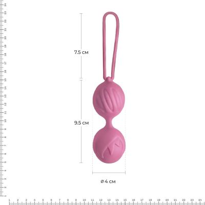 Вагінальні кульки Adrien Lastic Geisha Lastic Balls BIG Pink (L), діаметр 4 см, вага 90 г Вагінальні кульки Adrien Lastic Geisha Lastic Balls BIG Pink (L), діаметр 4 см, вага 90 г