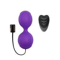 Вагінальні кульки з вібрацією Adrien Lastic Kegel Vibe Purple, діаметр 3,7 см Вагінальні кульки з вібрацією Adrien Lastic Kegel Vibe Purple, діаметр 3,7 см