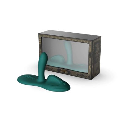 Sit-on-top смарт-вібратор Zalo – Flora Smart Vibrating Pad Turquoise Green, 9 моторів