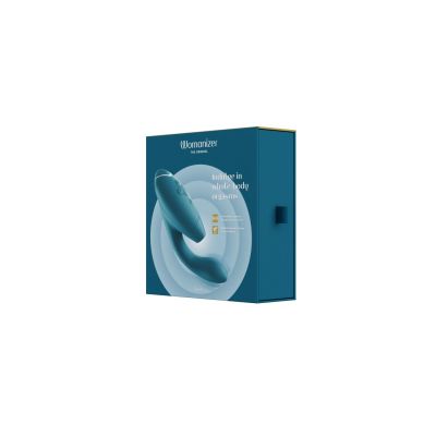 Подвійний вакуумний кліторальний стимулятор Womanizer Duo 2 — Petrol, незалежні мотори Подвійний вакуумний кліторальний стимулятор Womanizer Duo 2 — Petrol, незалежні мотори