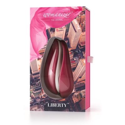 Вакуумний кліторальний стимулятор Womanizer Liberty Red, магнітна кришка, 2 насадки Вакуумний кліторальний стимулятор Womanizer Liberty Red, магнітна кришка, 2 насадки