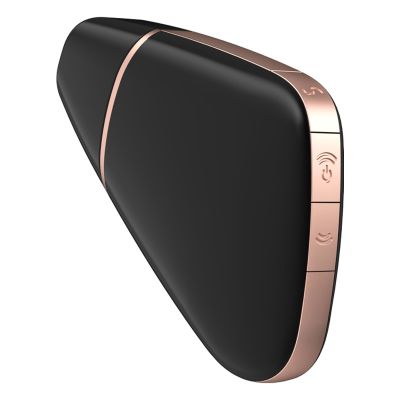 Вакуумний кліторальний стимулятор Satisfyer Love Triangle Black із керуванням через інтернет