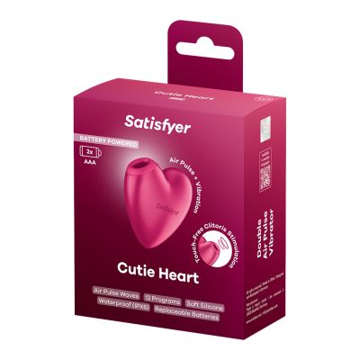 Вакуумний стимулятор-серце з вібрацією Satisfyer Cutie Heart Battery Series Вакуумний стимулятор-серце з вібрацією Satisfyer Cutie Heart Battery Series