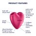 Вакуумний стимулятор-серце з вібрацією Satisfyer Cutie Heart Battery Series Вакуумний стимулятор-серце з вібрацією Satisfyer Cutie Heart Battery Series