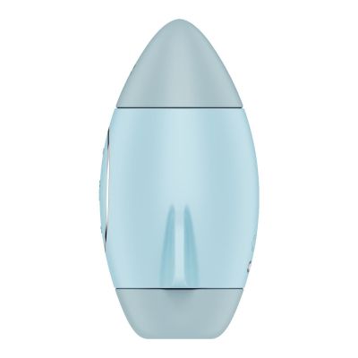 Вакуумний стимулятор з вібрацією Satisfyer Mission Control Blue, 2 незалежні мотори Вакуумний стимулятор з вібрацією Satisfyer Mission Control Blue, 2 незалежні мотори