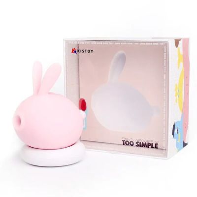 Вакуумний клиторальний стимулятор з вібрацією KisToy Too Simple Pink Вакуумний клиторальний стимулятор з вібрацією KisToy Too Simple Pink