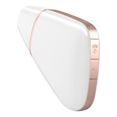 Вакуумний кліторальний стимулятор Satisfyer Love Triangle White із керуванням через інтернет