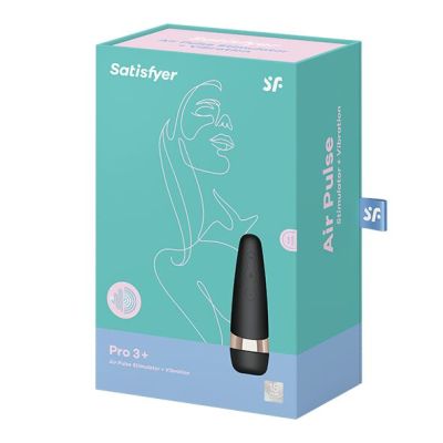 Вакуумний кліторальний стимулятор Satisfyer Pro 3+ Vibration із вібрацією та дуже м’яким кінчиком