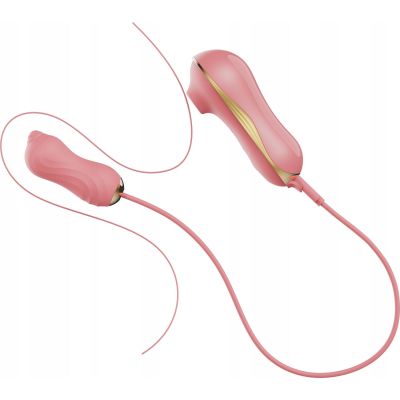 Набір «2 в 1» Zalo — UNICORN Pink, віброяйце + вакуумний стимулятор