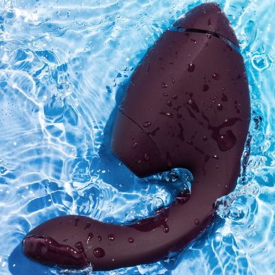 Подвійний вакуумний кліторальний стимулятор з вібрацією Womanizer Next Duo - Dark Purple