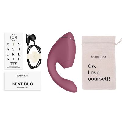 Подвійний вакуумний кліторальний стимулятор з вібрацією Womanizer Next Duo - Dusky Pink