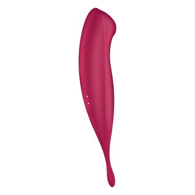 Смартвібратор для клітора з вакуумною стимуляцією Satisfyer Twirling Pro+ Dark Red