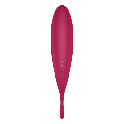 Смартвібратор для клітора з вакуумною стимуляцією Satisfyer Twirling Pro+ Dark Red